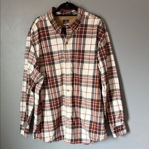 Ridgecut Toughwear Men’s Plaid Long Sleeve Button Down Utility Shirt 2XLT